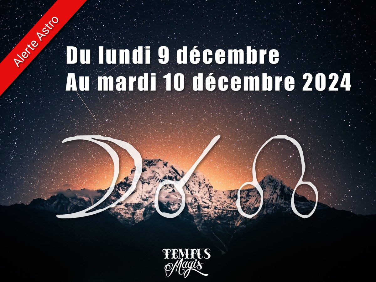 Conjonction Lune / Noeud lunaire Nord décembre 2024